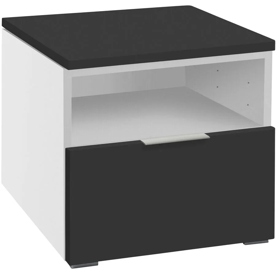 Hasena Nachttisch Jolantha anthrazit/weiss MDF B 45 H 40 cm