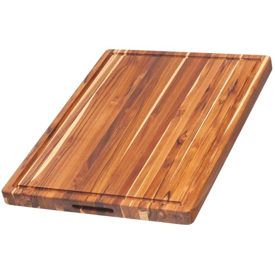 TEAKHAUS Schneidebrett Teak Haus natur Teakholz massiv B 51 T 38 cm