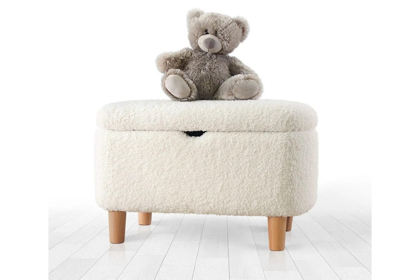 Anaro Sittpuff 61 cm Rektangulär - Vit
