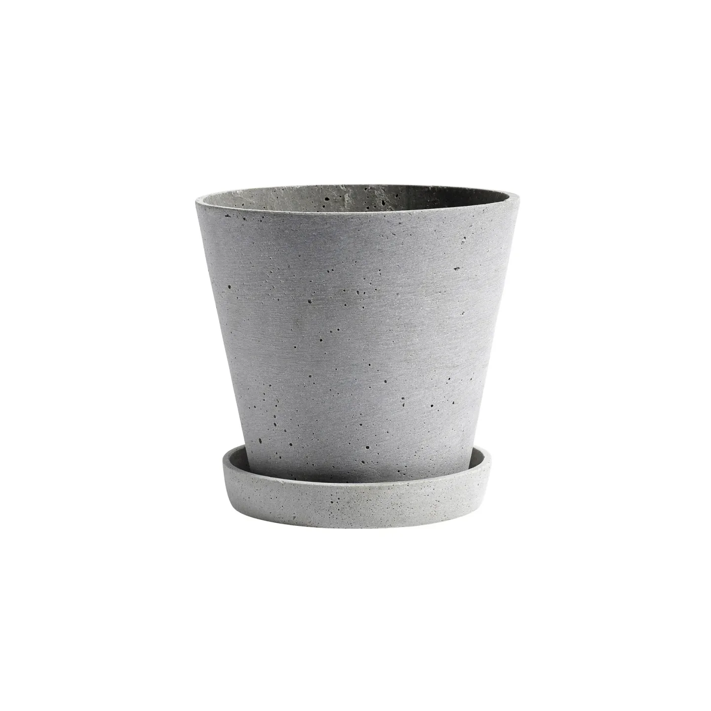 HAY HAY Flowerpot with saucer Blumentopf XL Ø21.5 cm Grau