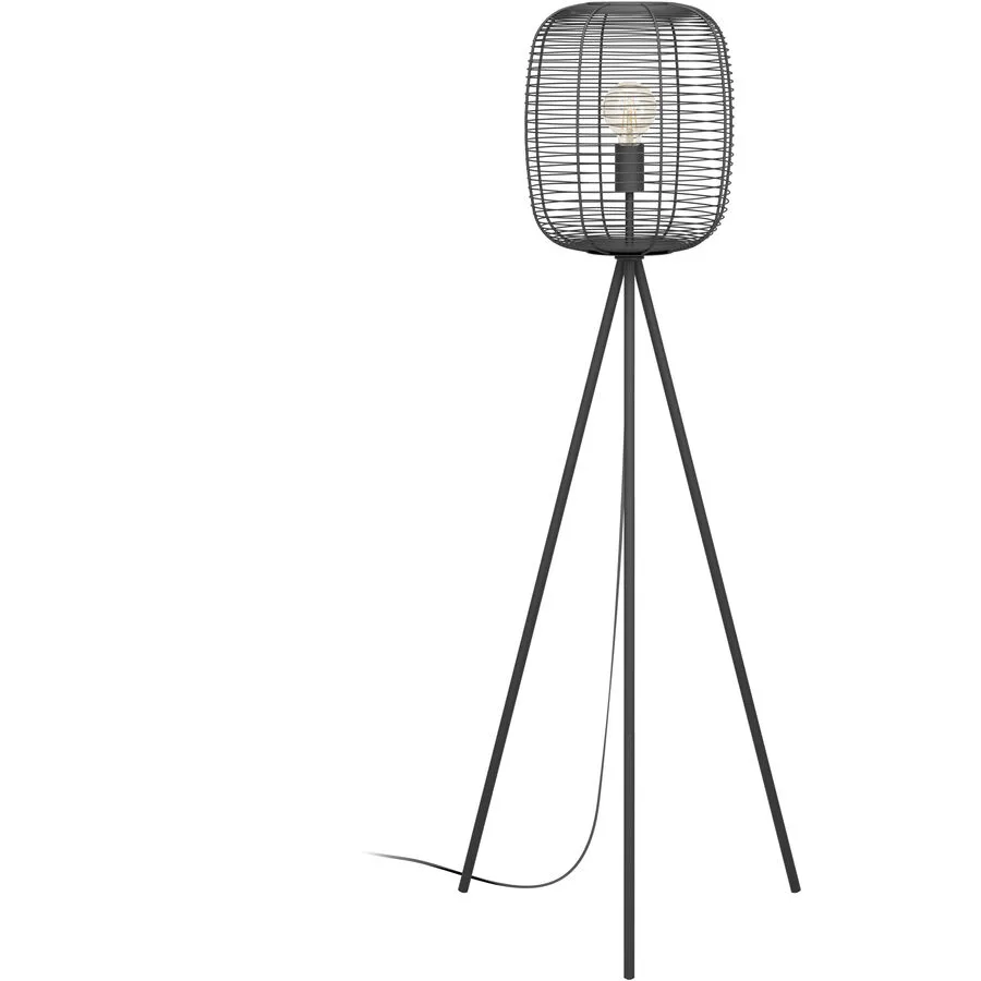 Eglo Stehlampe Rinroe Schwarz Stahl 140.5 cm