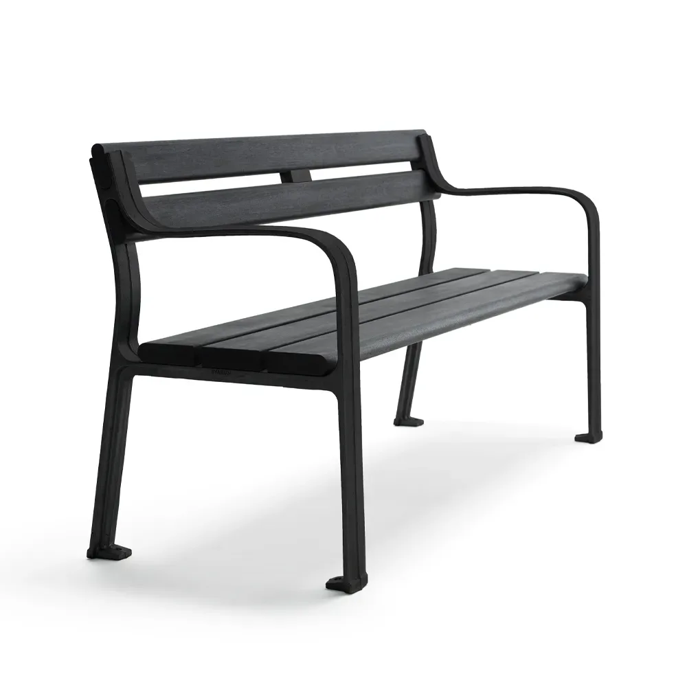 Byarums bruk Joy Sofa Mahagoni schwarz lasiert, schwarzes Gestell