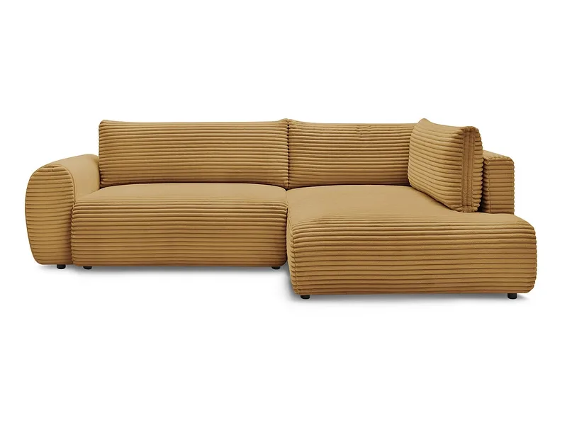 Ecksofa BOBOCHIC LUCIEN Cord-Stoff gelb