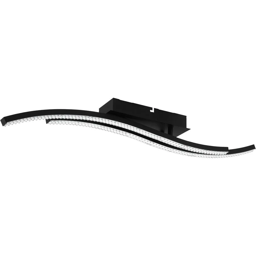 Eglo Deckenlampe Lejias Schwarz Stahl 8 cm - LED - Lichtfarbe: Warmweiss - LED Energiesparlampen