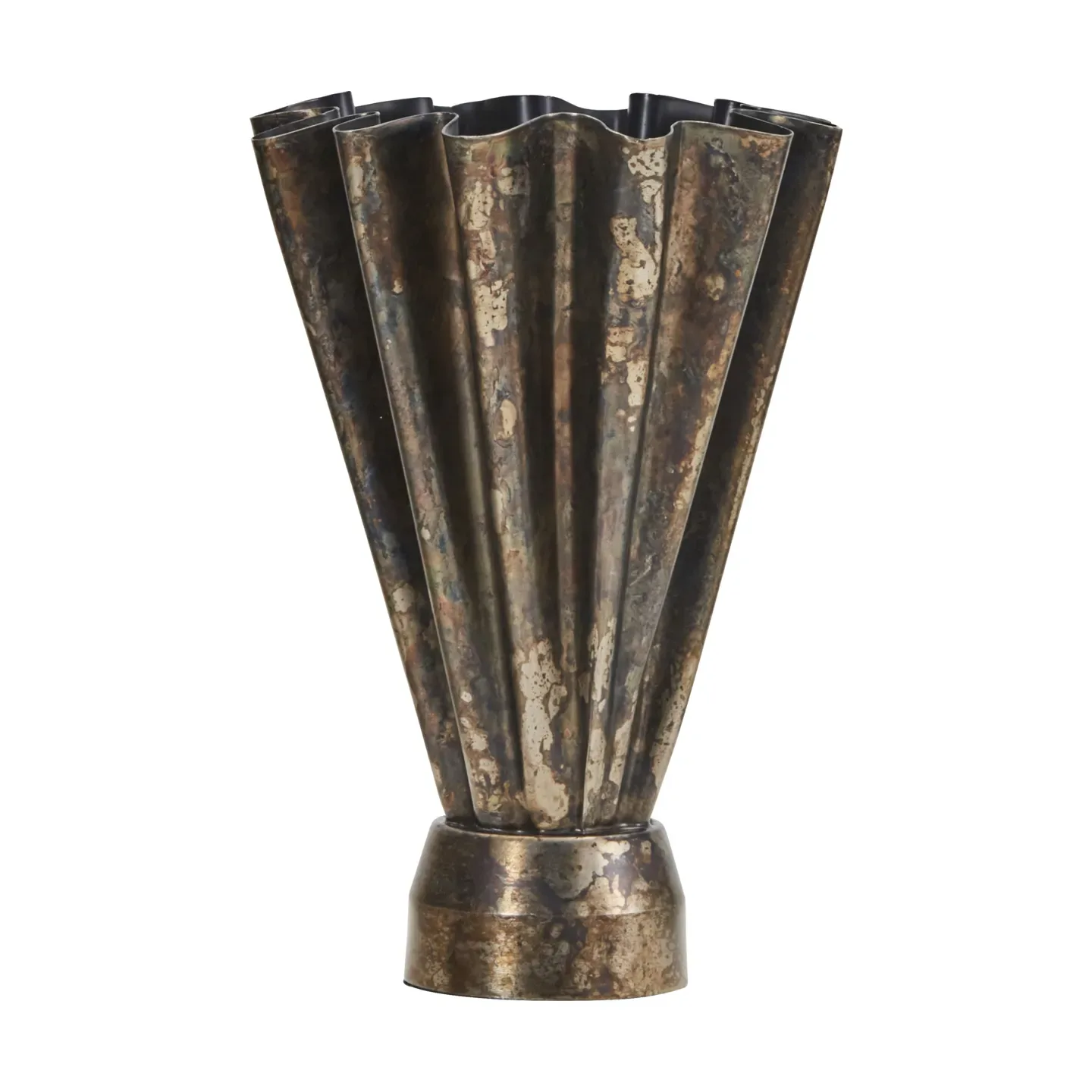 House Doctor Flood Vase Ø23 cm Antikbraun