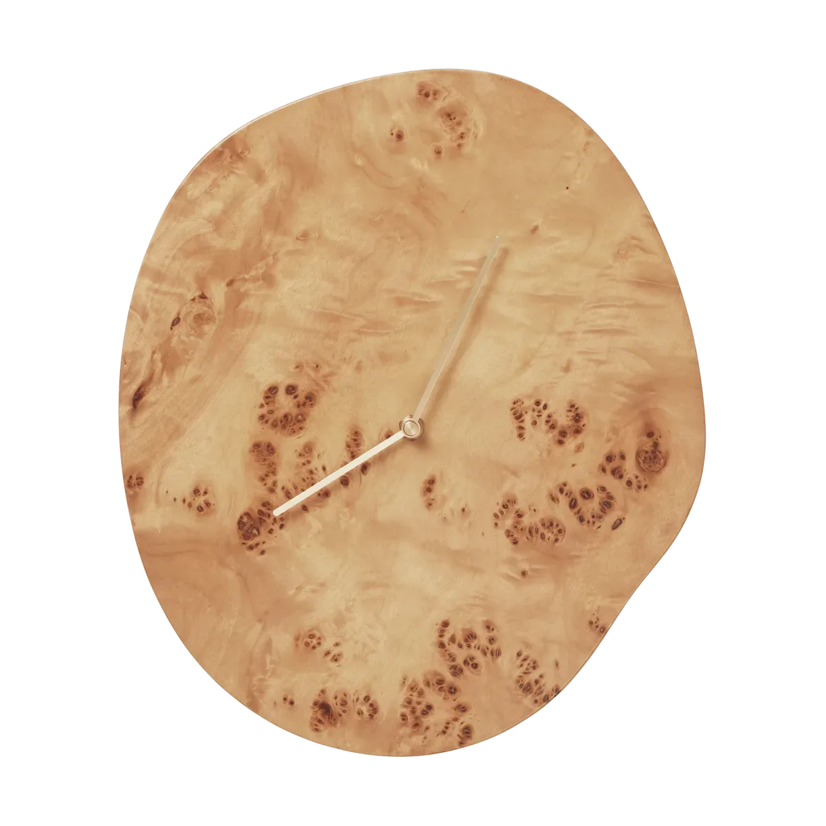 Ferm Living Melt Wanduhr 28 x 33cm Natural burl
