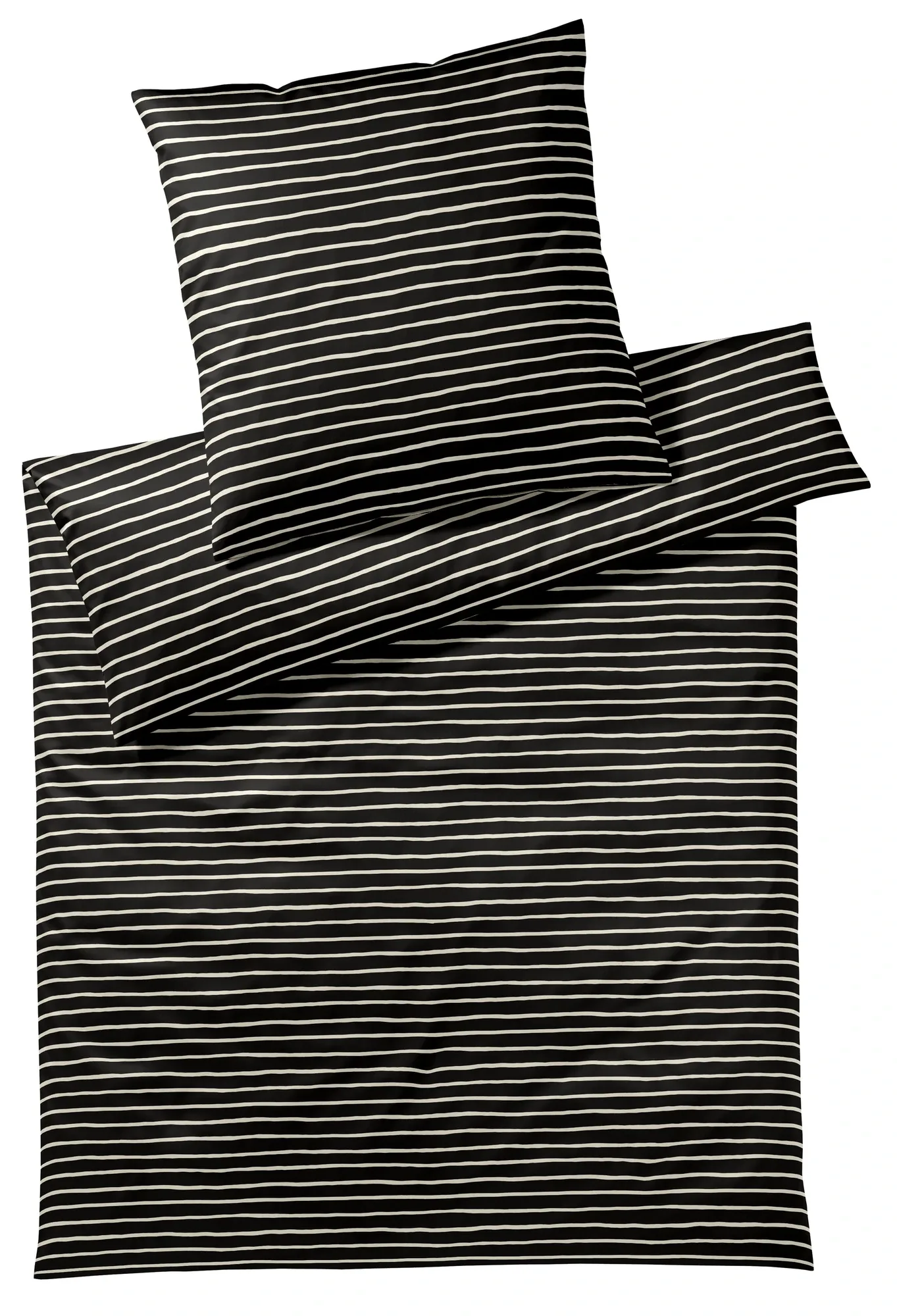 Elegante Bettwäsche Lines Schwarz | Schubiger Möbel