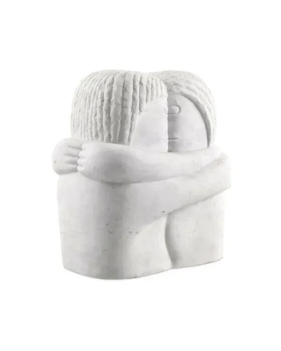 Love Couple Object White Marble