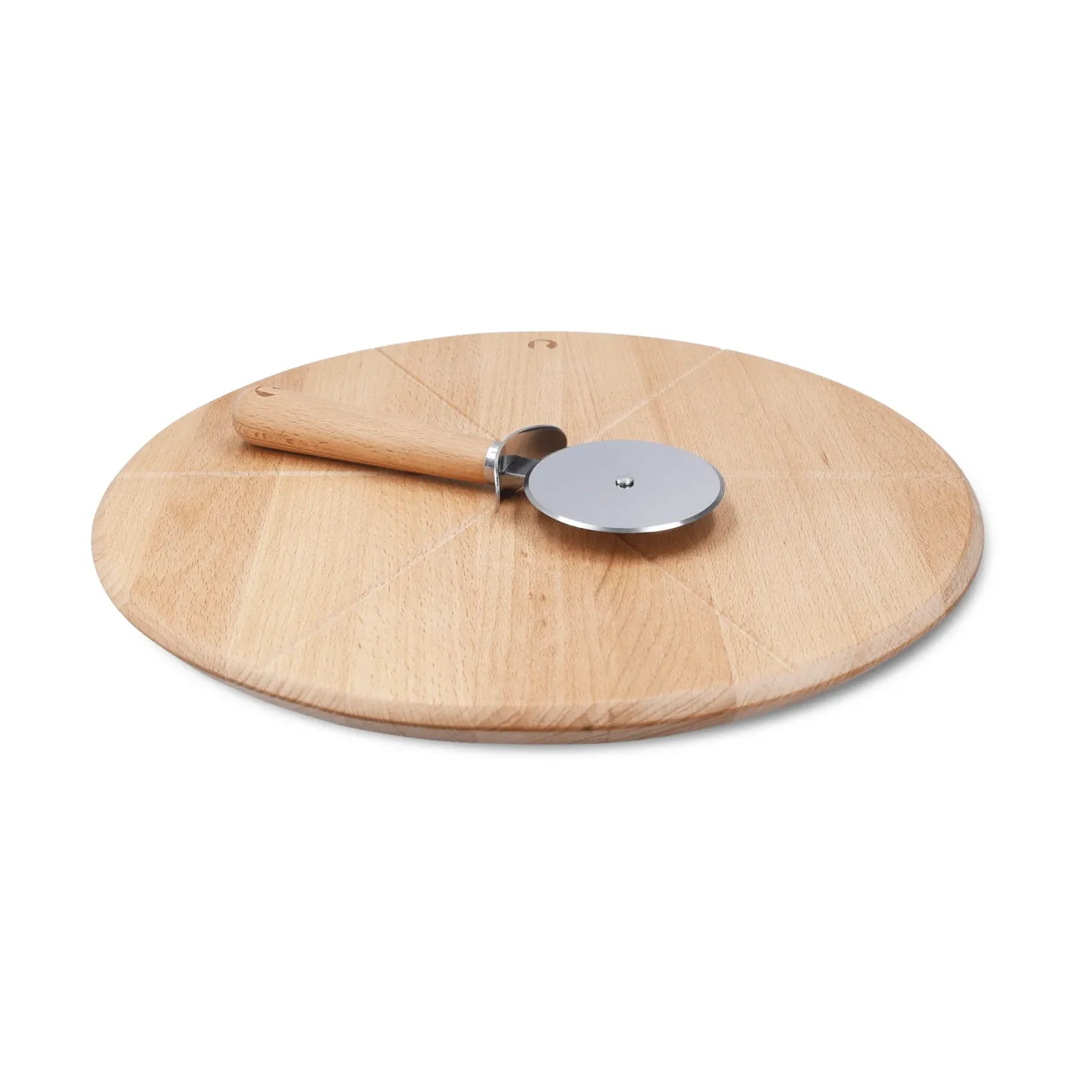 Rosendahl Grand Cru Pizzabrett und Pizzaschneider Buche, Ø35 cm