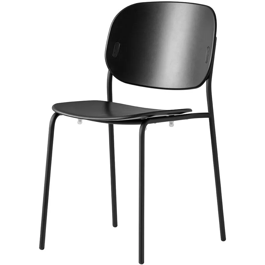 CONNUBIA Schalenstuhl 2er-Set Yo! schwarz Metall / Polypropylen