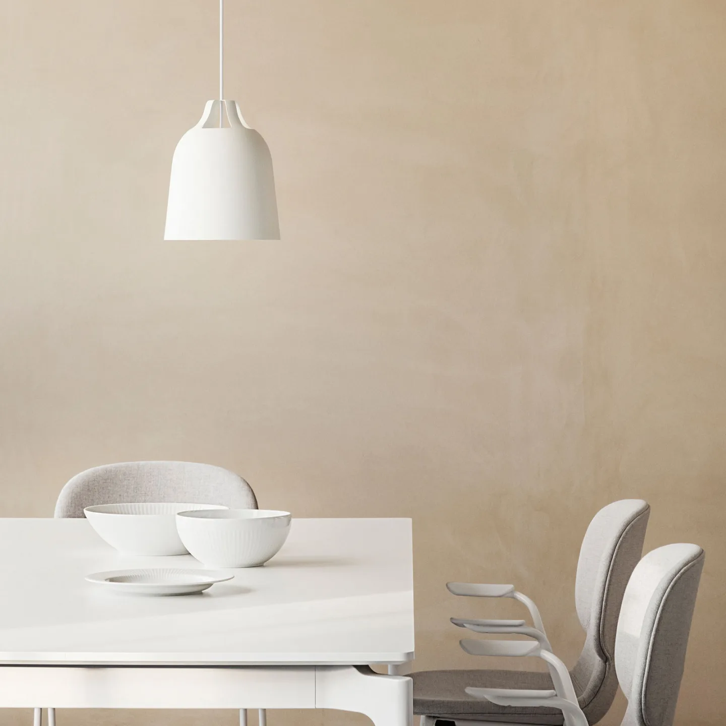 Clover Pendel Medium White - Eva Solo - Stue - Moderne - Metall - Med en lyskilde