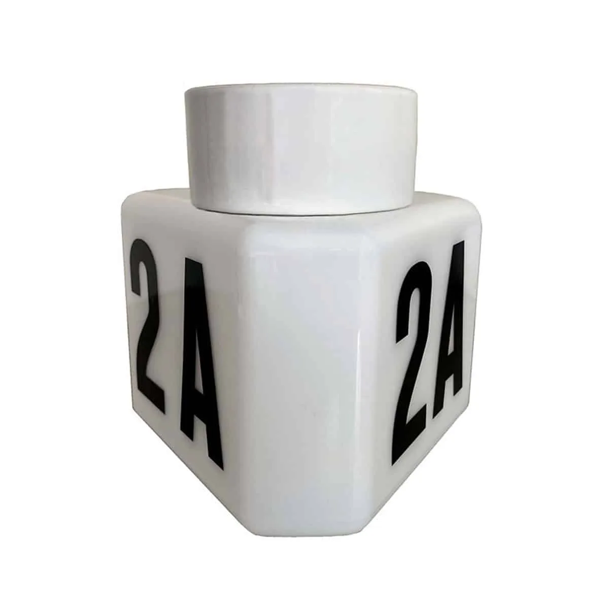 Husnummerarmatur Tak Glas/Porslin E27 Vit