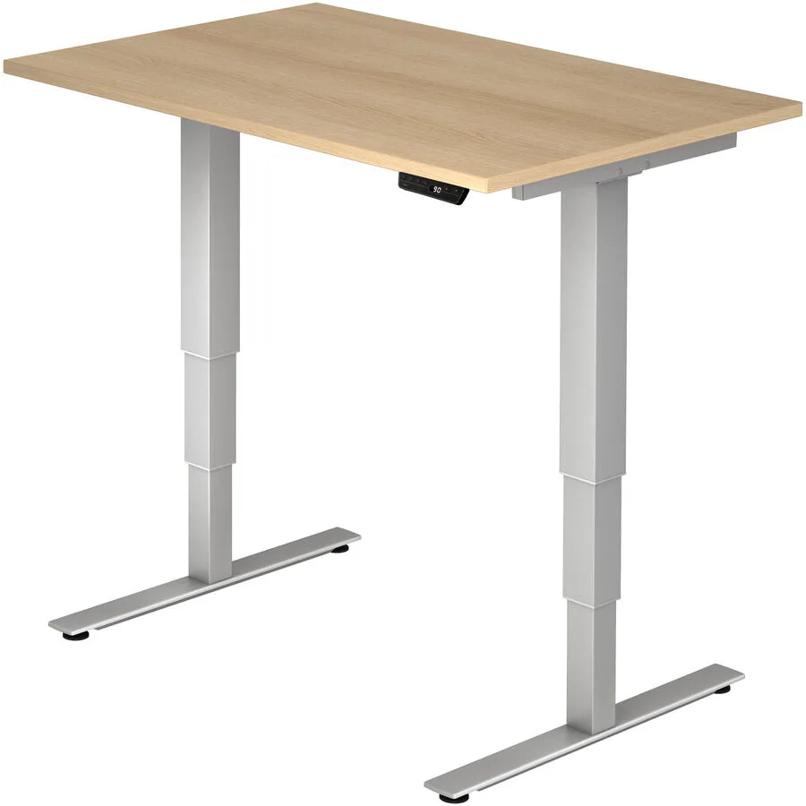 Schreibtisch Office eiche Holzwerkstoff Höhenverstellbar B 120 T 80 cm