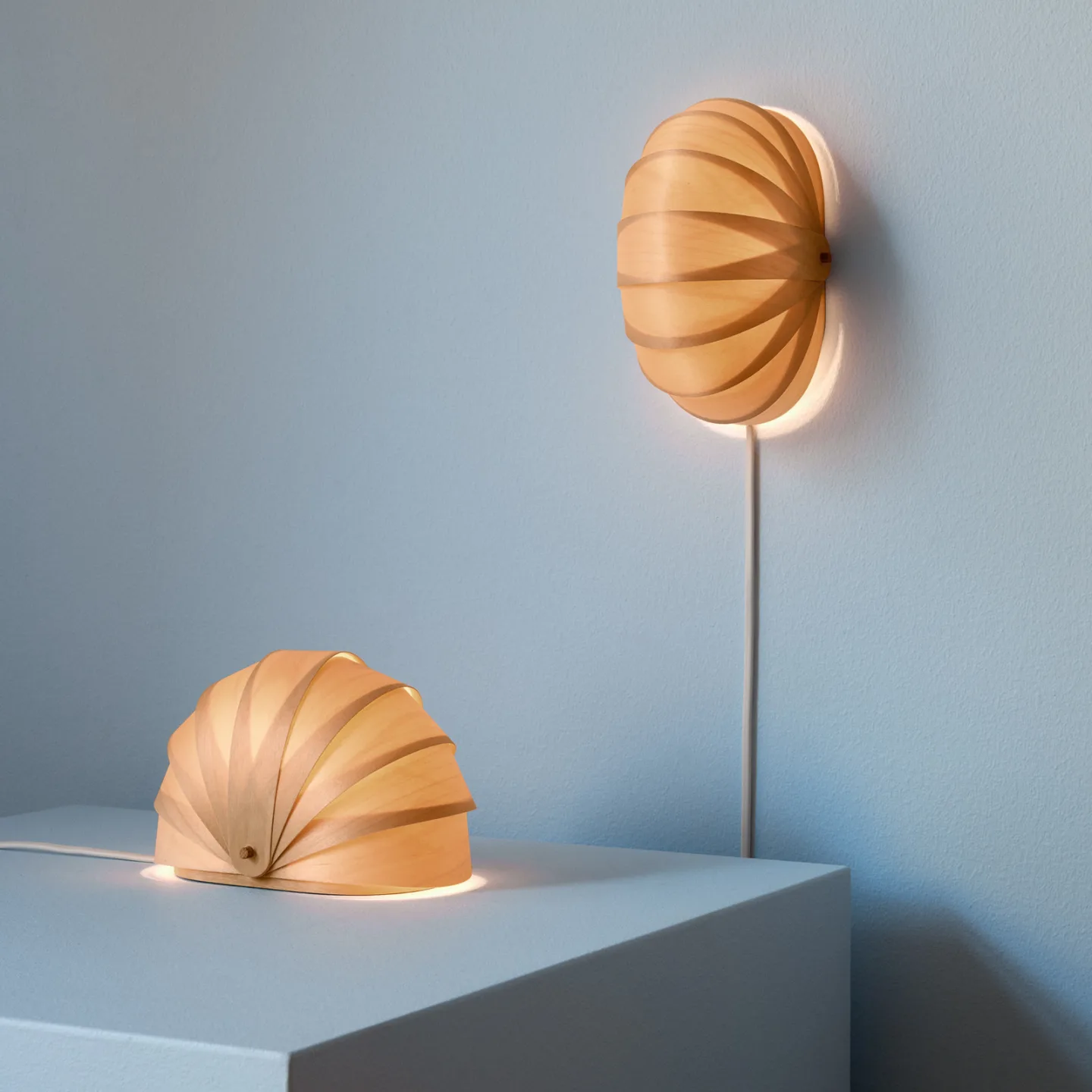 ST908 Tischlampe, Birkenholz natur 19 cm G9-LED - Tom Rossau - Wohnzimmer - Design - Einflammig