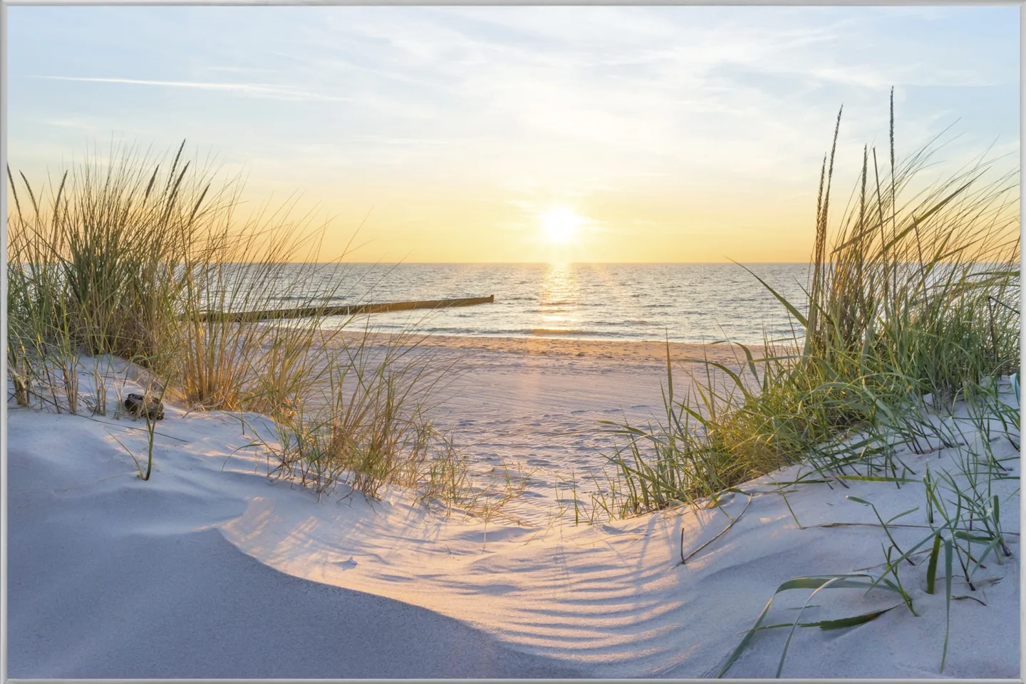 image LAND Bild mit Rahmen Sonnenuntergang am Strand 2 | Schubiger Möbel