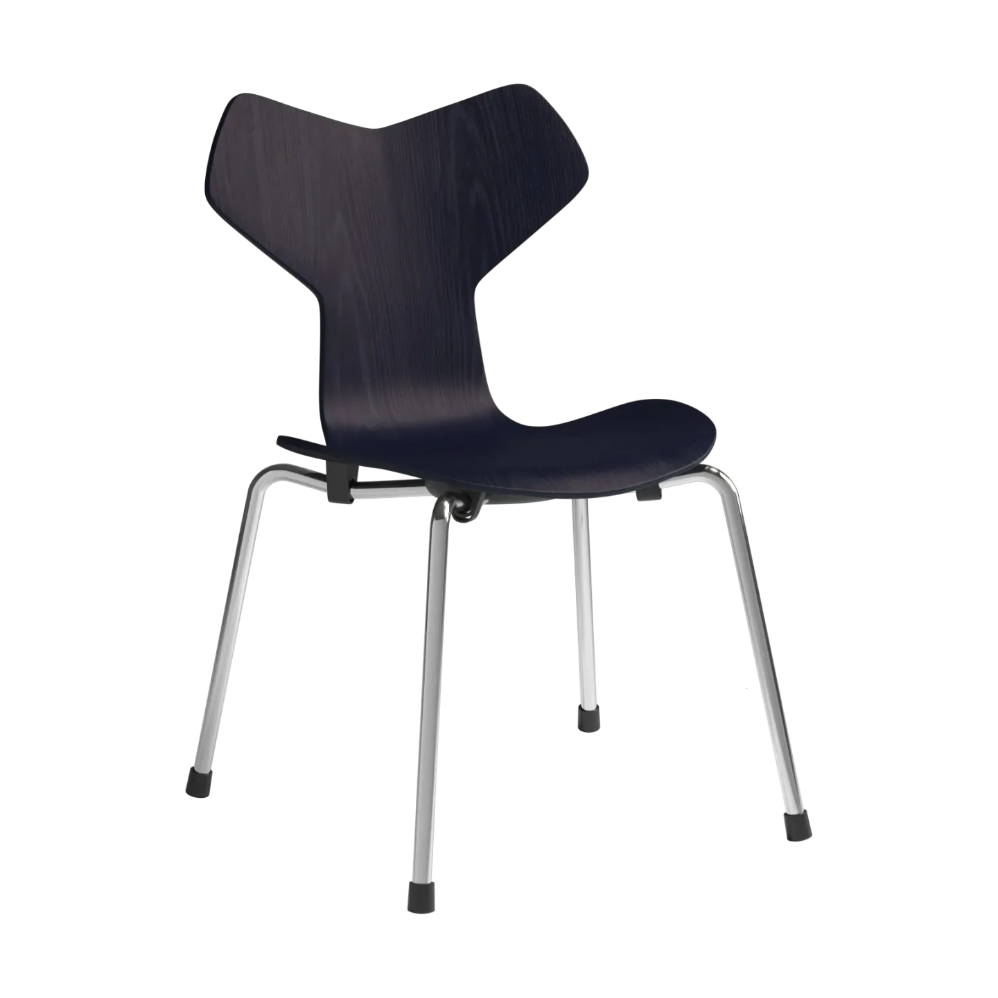 Fritz Hansen Grand Prix Kinderstuhl Midnight blue Esche lackiert-Chrom