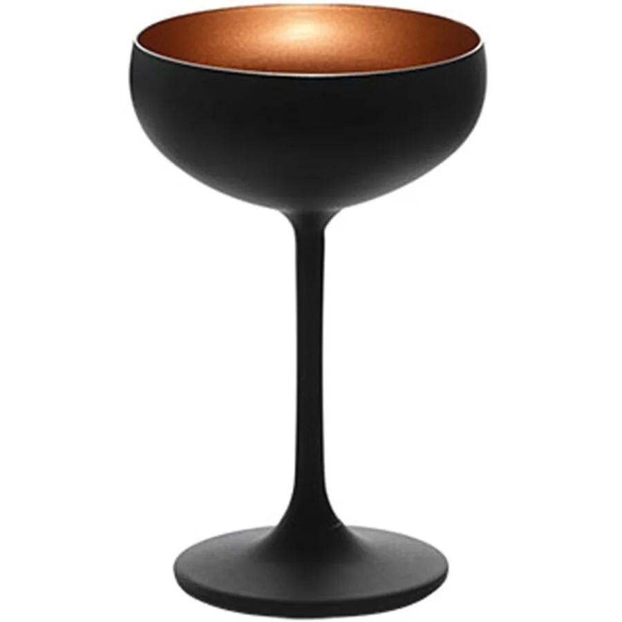 Diverse Sektgläser-Set Elements schwarz/bronze Glas H 14.7 cm 0.23 l 6 Stk