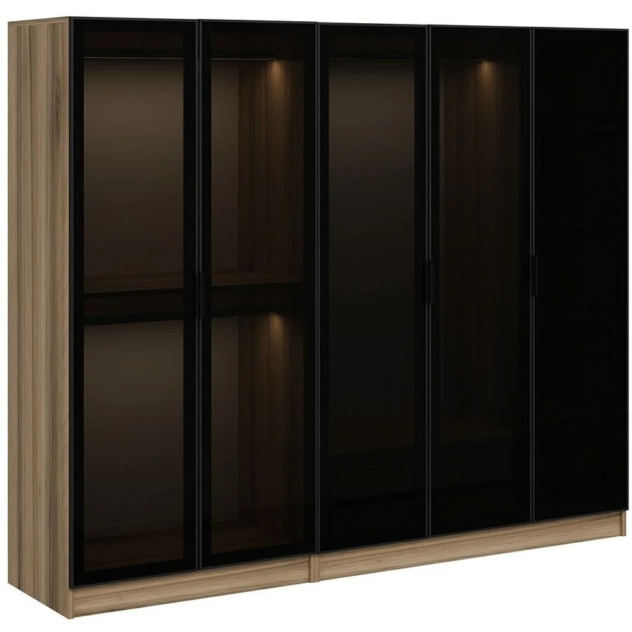 Kleiderschrank Uyumak rauch Melamin B 225 cm