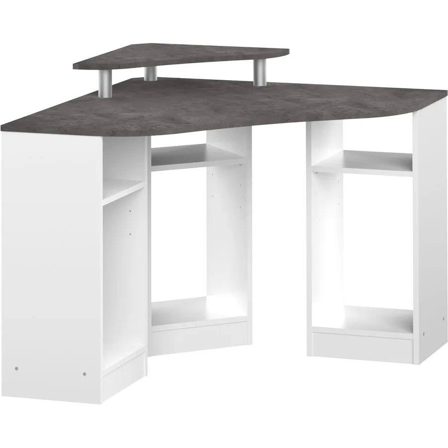 Schreibtisch Erza weiss/grau Holzwerkstoff B 94 T 94 cm