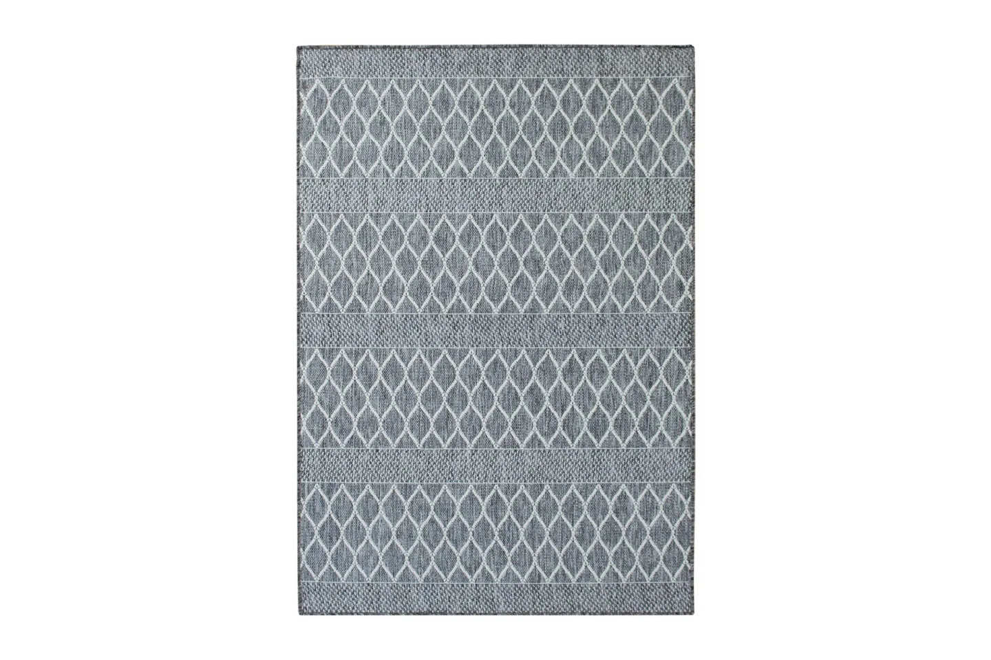 Madrid Bell Flatvävd Matta 133x190 - Grå/Vit