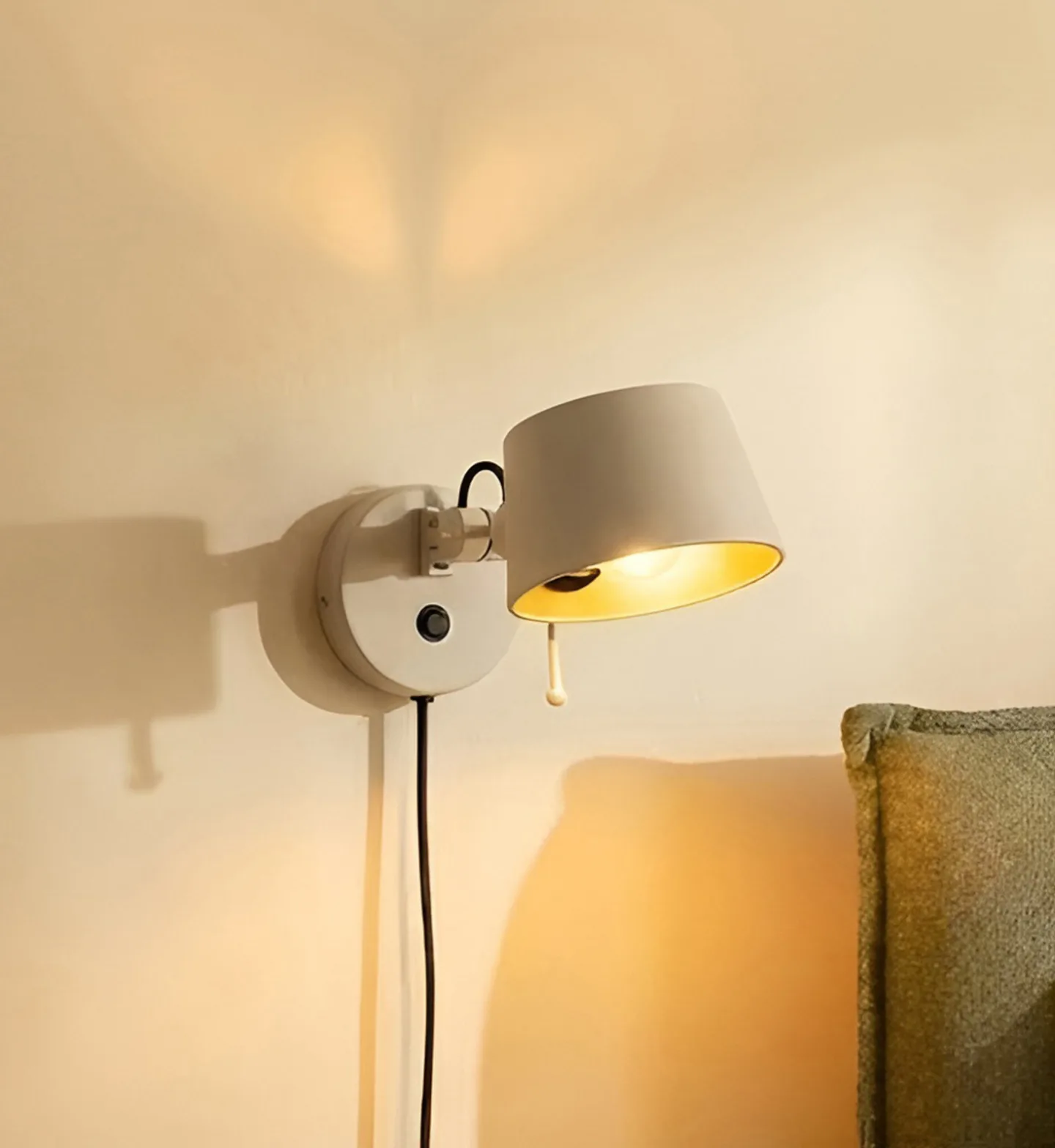 Silka Wandlampe, 14 cm, beige, flexibel, Stecker - Lucande - Arbeitszimmer / Büro - Modern - Metall - Einflammig