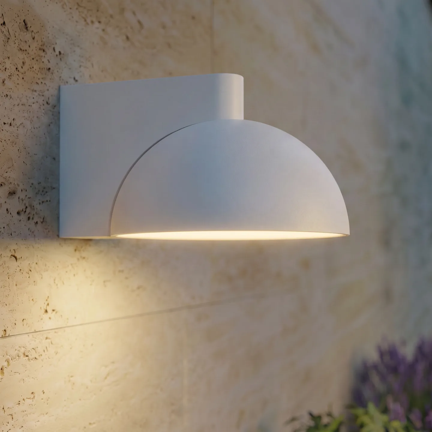 Velira LED-Außenwandleuchte, Metall, IP54, hellgrau - Lucande - Modern - Einflammig