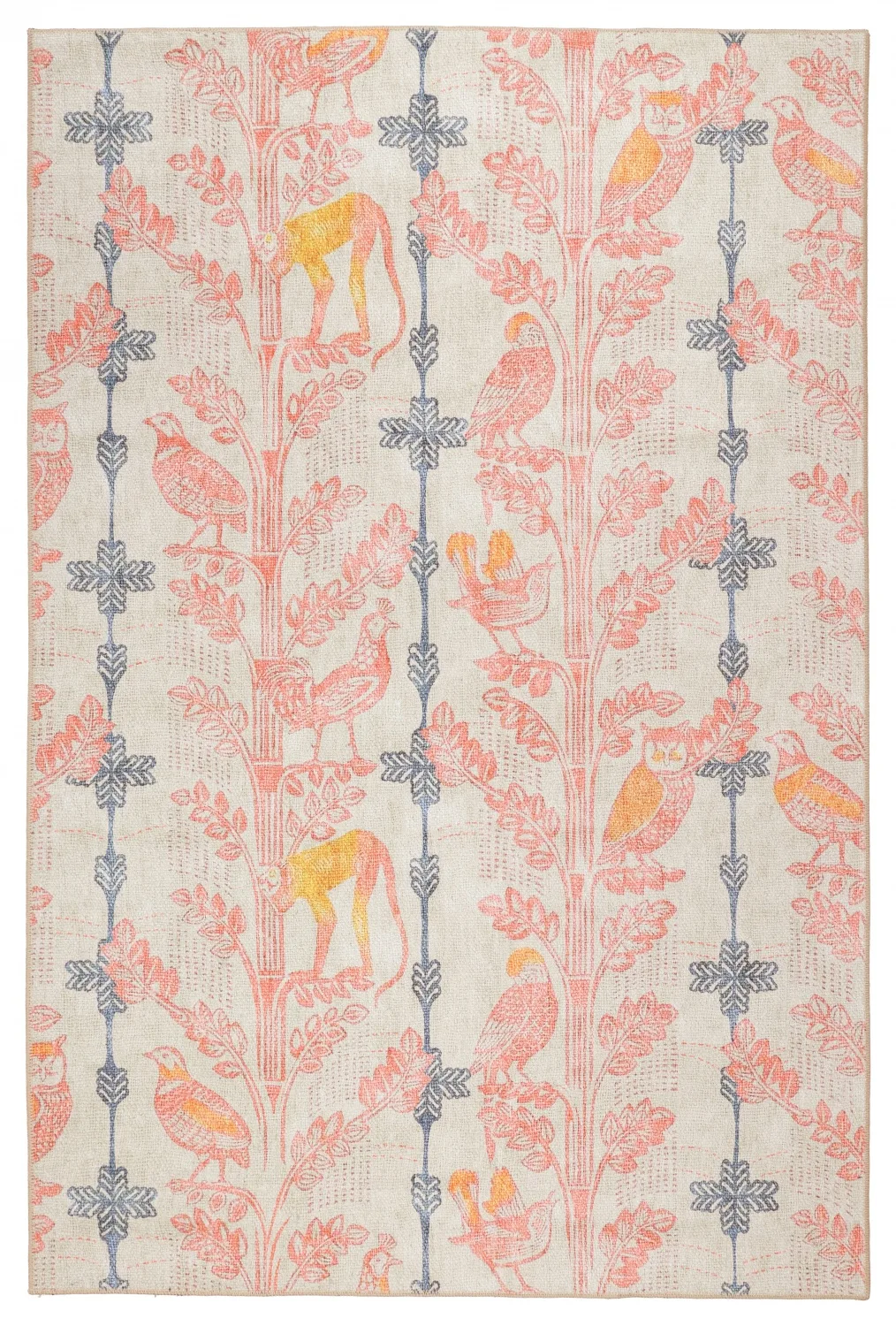 Flachgewebter Teppich - Luanda (rosa/mehrfarbig) (Größe: 150 x 230 cm)