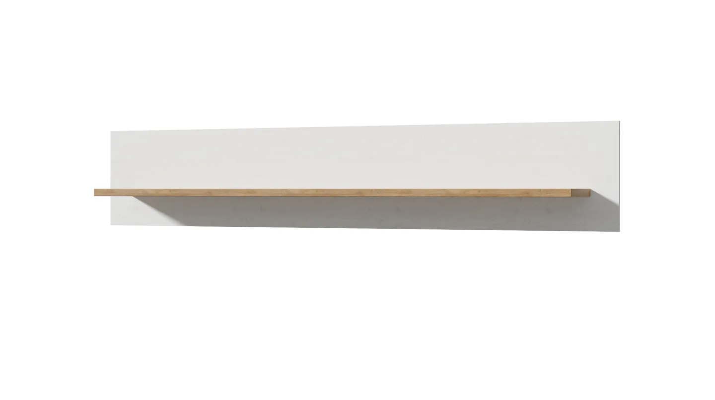 Wandregal Lärche weiß - Eiche - 160 cm - BOHOL