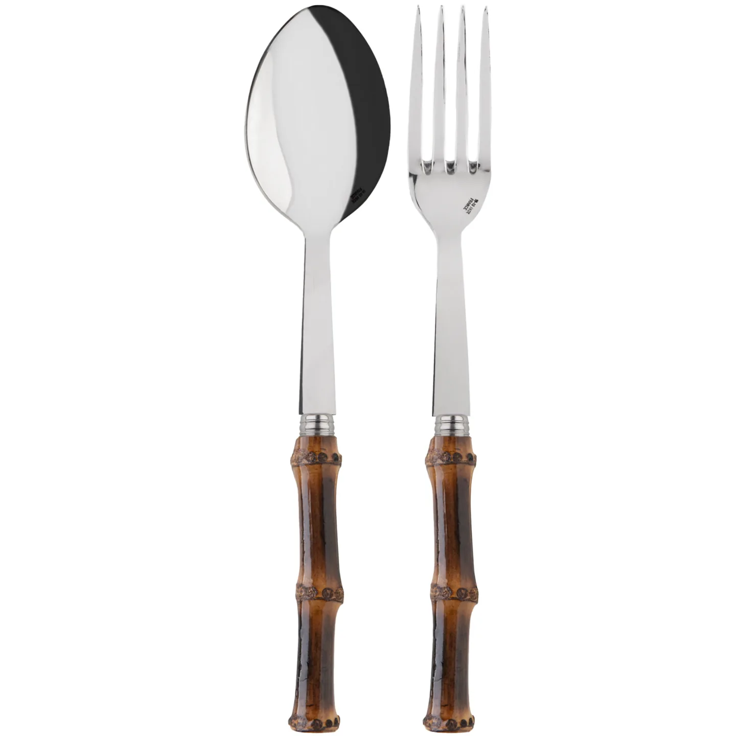Sabre Paris - Panda Serving Set Dark Bamboo - Serveringsbestick - Pascale Gelb - Metall
