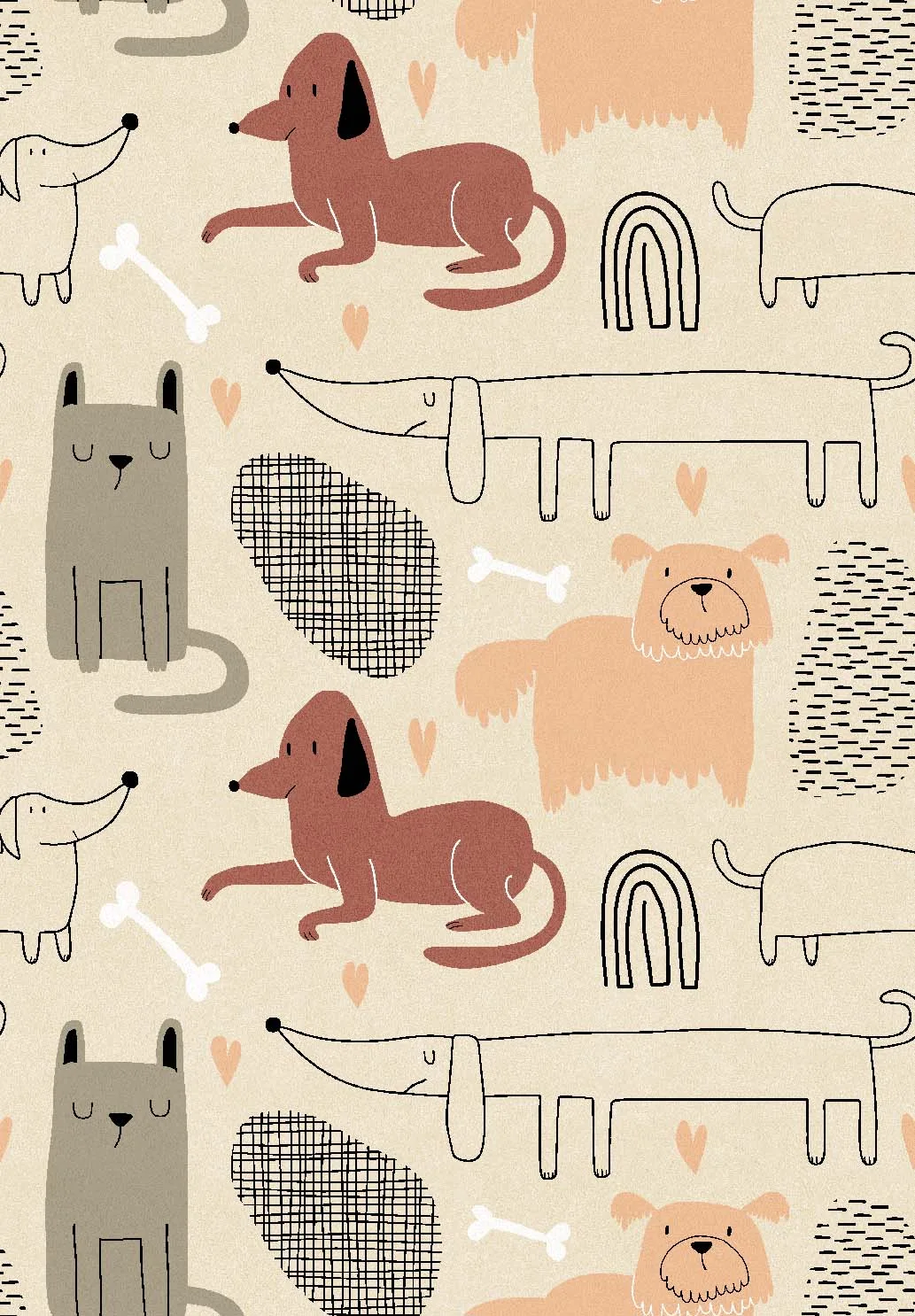 Barneteppe - Cats and dogs (multi) (Størrelse: 120 x 170 cm)