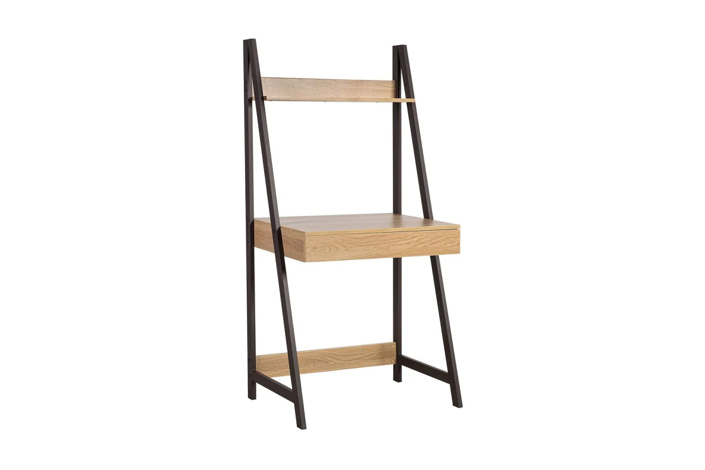 Stepan Skrivbord 74 cm med Förvaring Hylla - Brun/Trä/Natur
