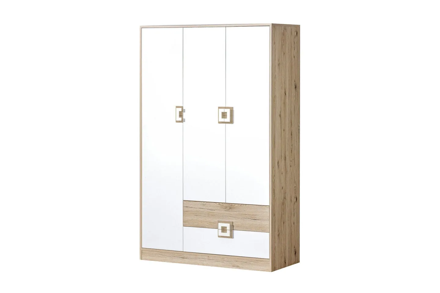 Klacksberg Garderob 120x50x190 cm - Ljus Ek/Vit