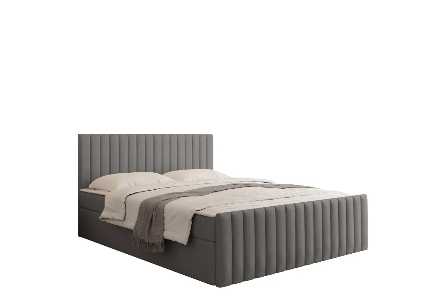 Calrosor Sängpaket Kontinentalsäng med Förvaring 180x200 cm - Grå