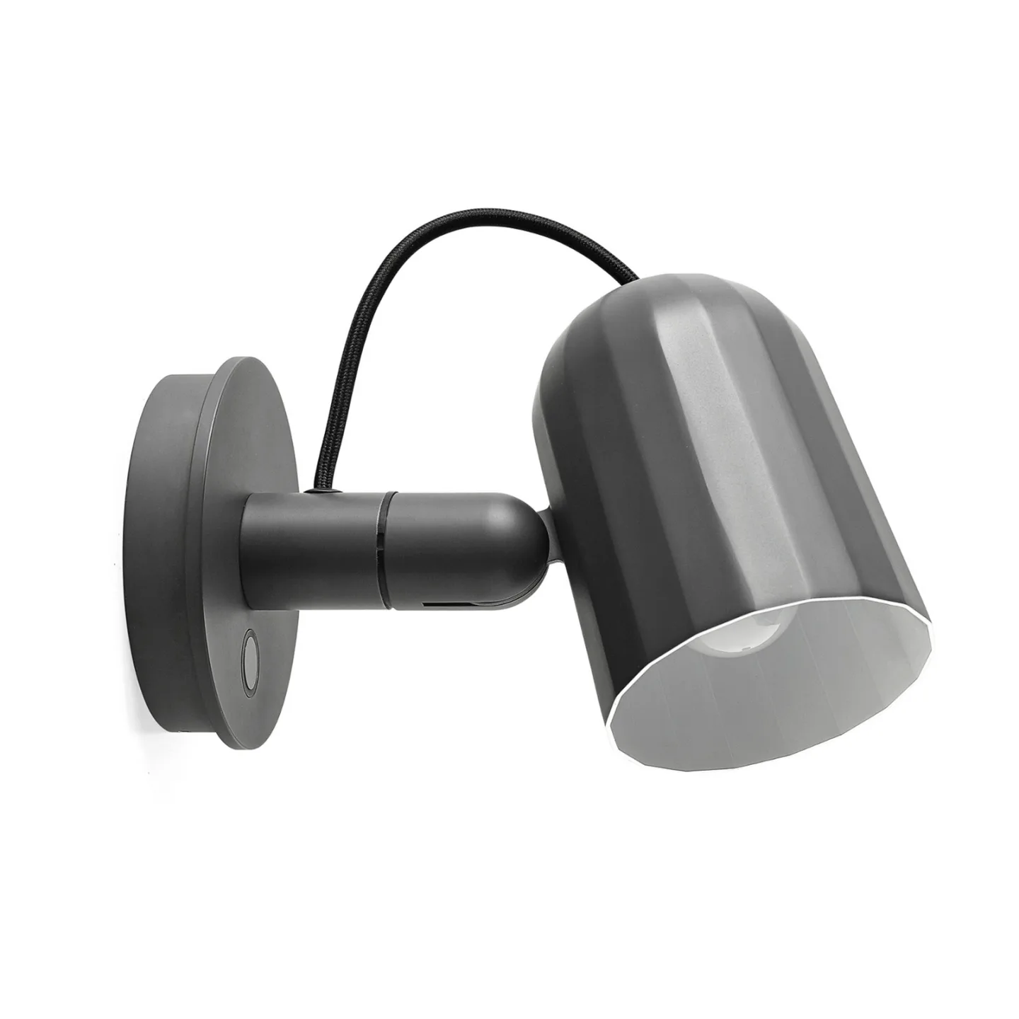 Noc Wall Button væglampe mørkegrå - HAY - Stue - Design - Metal - Med én lyskilde