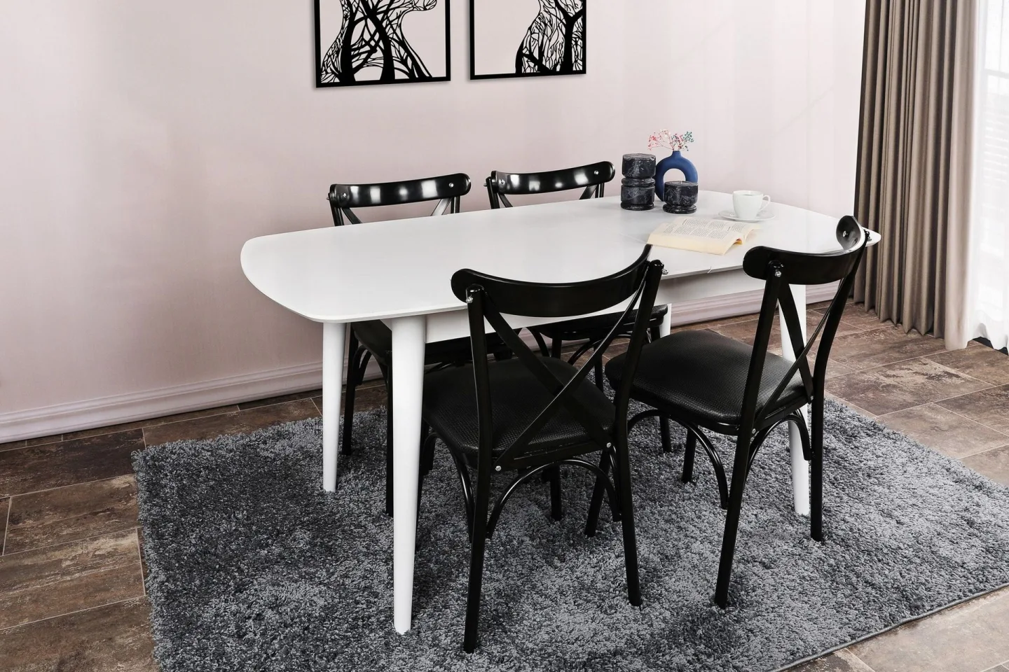 Indumati Matbord 130x75x130 cm - Vit