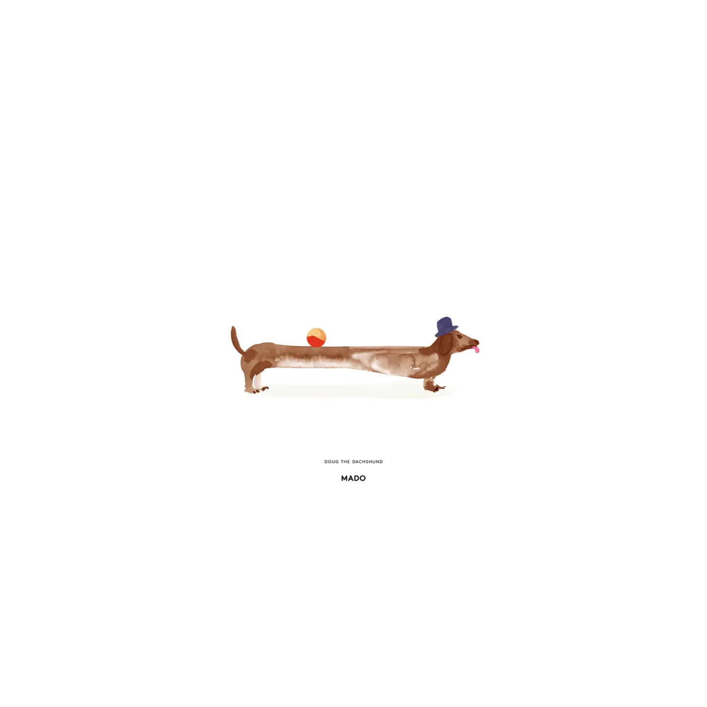 Paper Collective Doug the Dachshund Poster 30 x 40cm