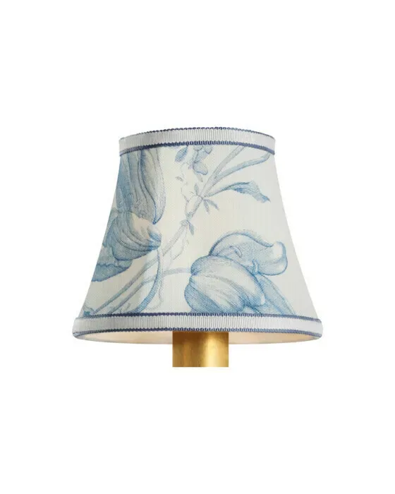 Schumacher 5" Delft Toile De Fleurs Bell Empire Shade