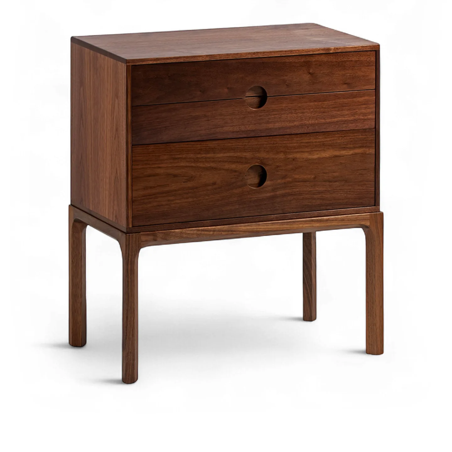 Dagmar - Entre Tall Bedside Walnut - Sängbord - Kai Kristiansen - Träfärgad - Trä
