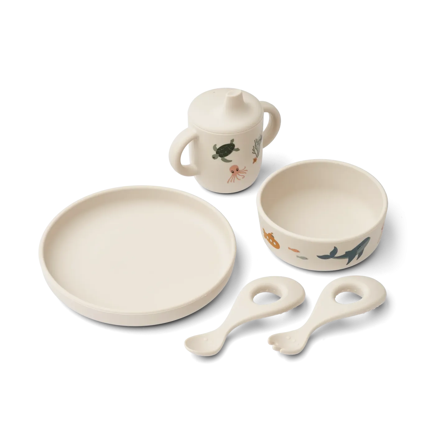 Liewood Ryle Geschirrset 5-teilig Sea creature-Sandy