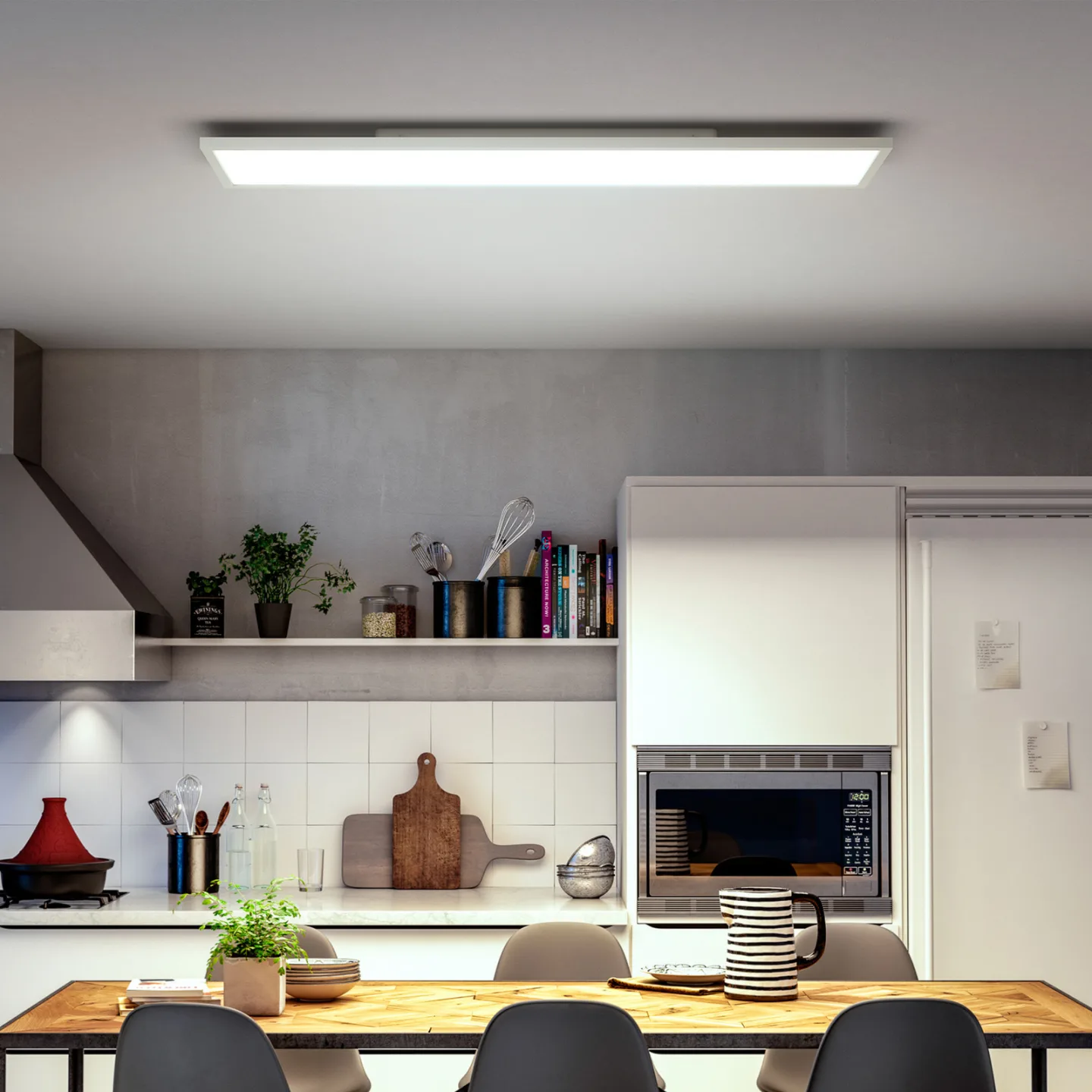 Aurelle Deckenleuchte Weiß - Philips Hue - Wohnzimmer - Modern - Metall - Eckig