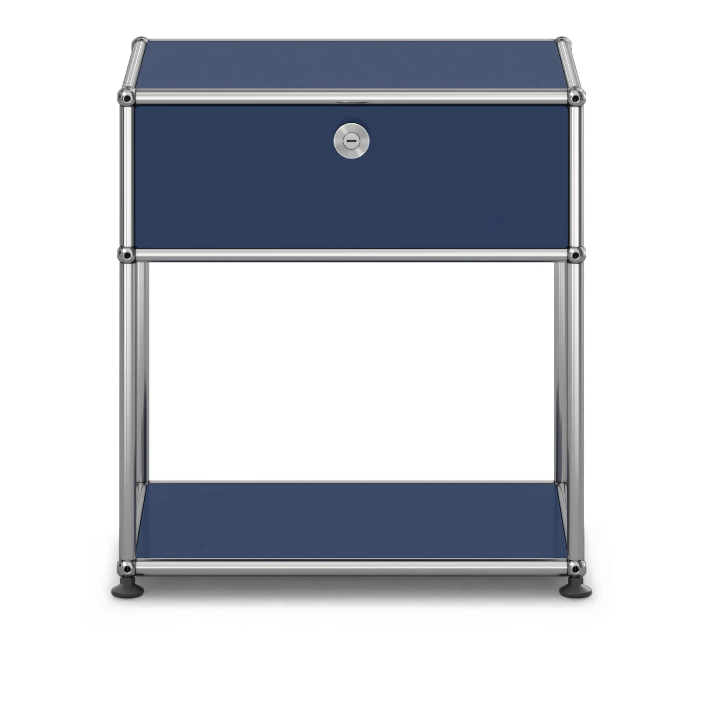 USM - USM Haller Bedside Table M54 Steel Blue - Sängbord - Fritz Haller & Paul Schärer - Blå - Metall