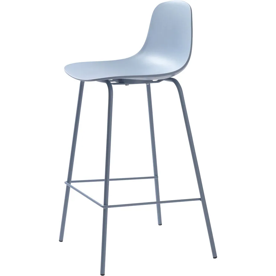 Barhocker 2er-Set Whit hellblau Polypropylen H 93 cm