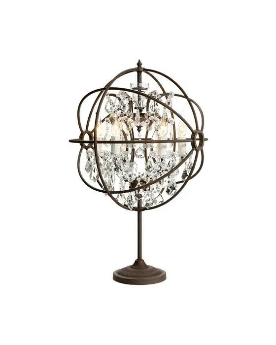 Rome bordslampa rust / crystal