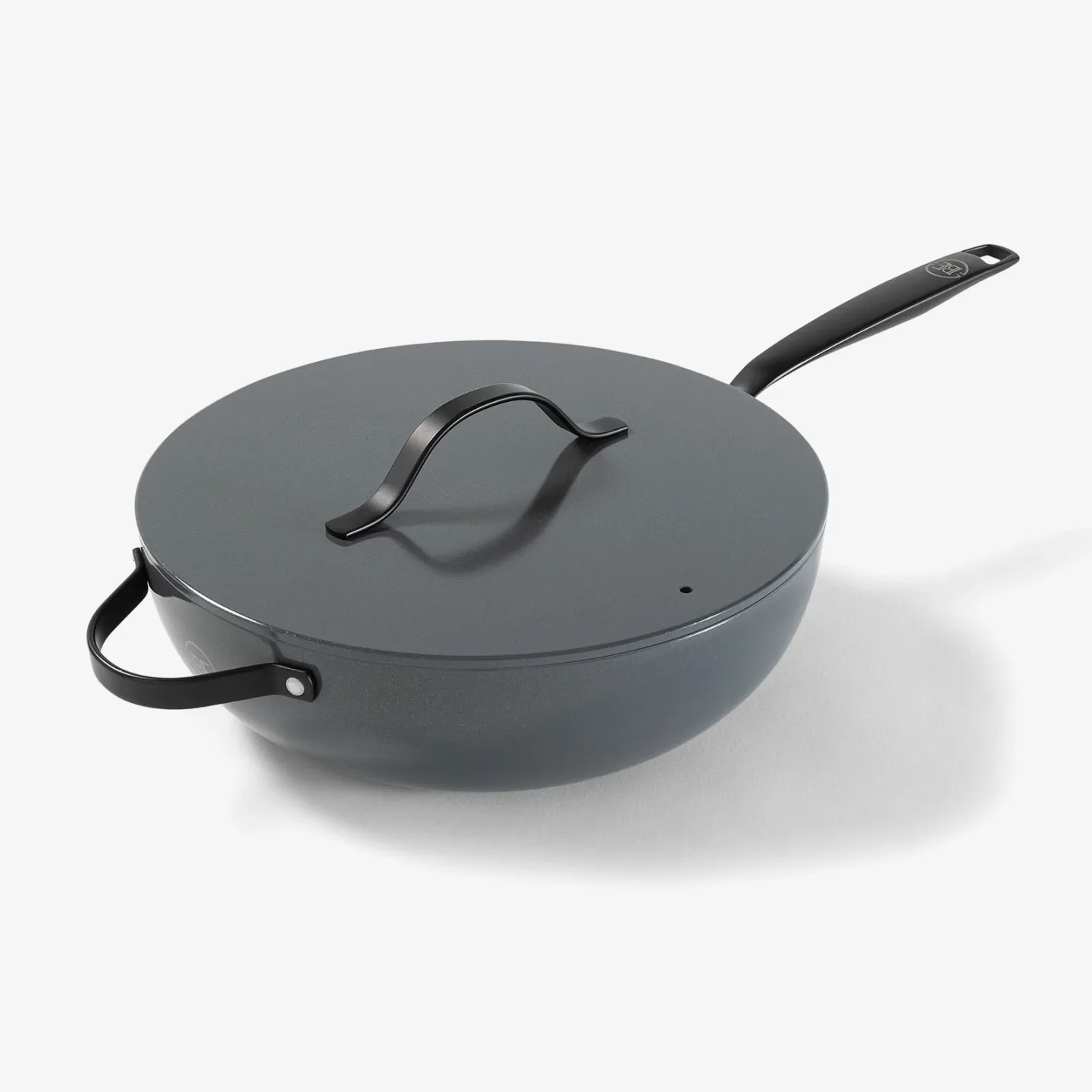 BE Living Essential Wokpanne m/lokk - Ø30cm - Metallisk grå