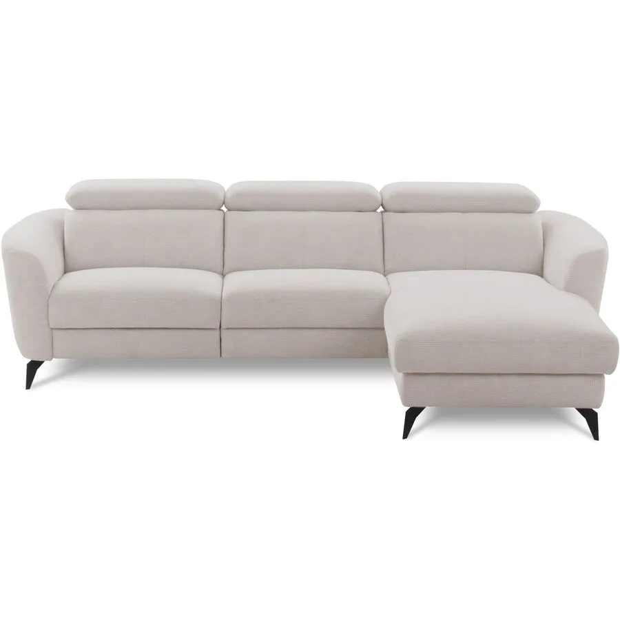 Ecksofa Simba Links Chenille Beige B 261 T 183 cm