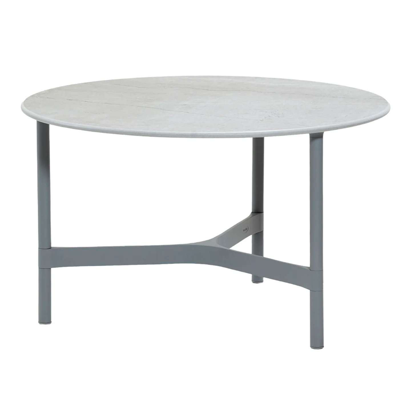 Cane-Line - Twist 70 cm Light Grey/Fossil Grey - Soffbord - byKATO - Grå - Naturmaterial/Metall
