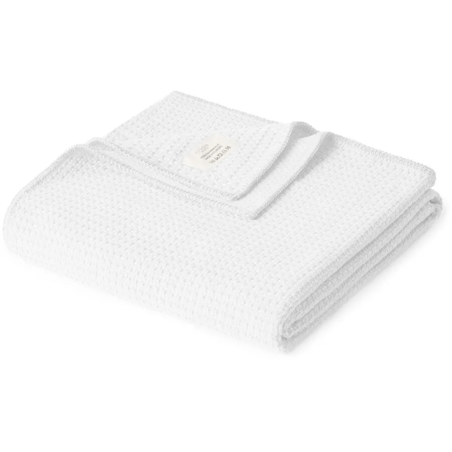 Living Home Wohndecke Mykonos white Baumwolle 150 x 210 cm