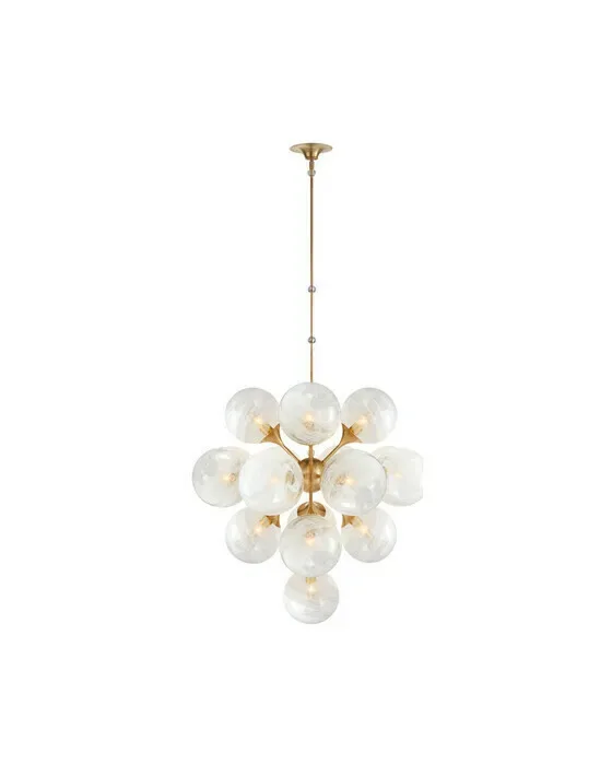 Cristol Large Tiered Chandelier Antique Brass