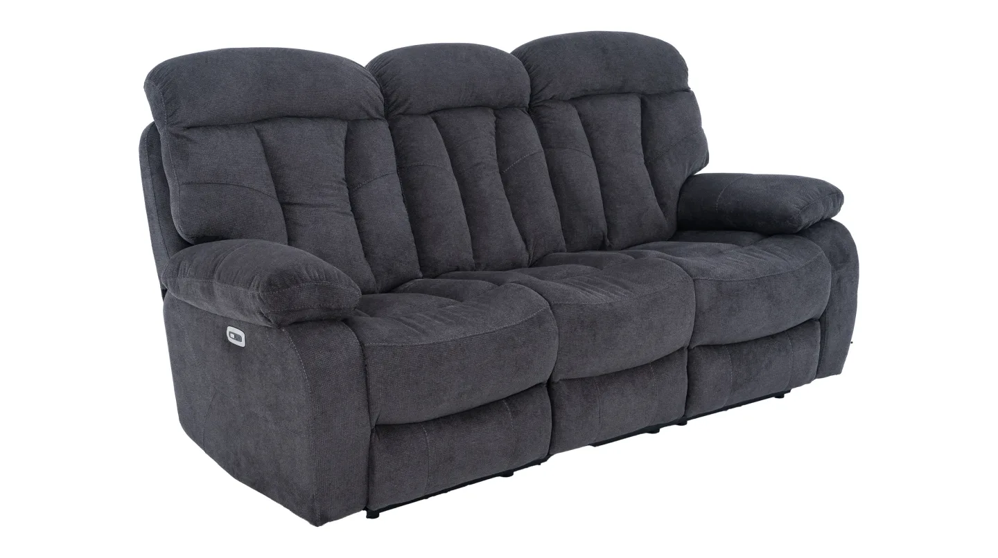 Einzelsofa 3-Sitzer anthrazit Microfaser - Relaxfunktion - NEVADA