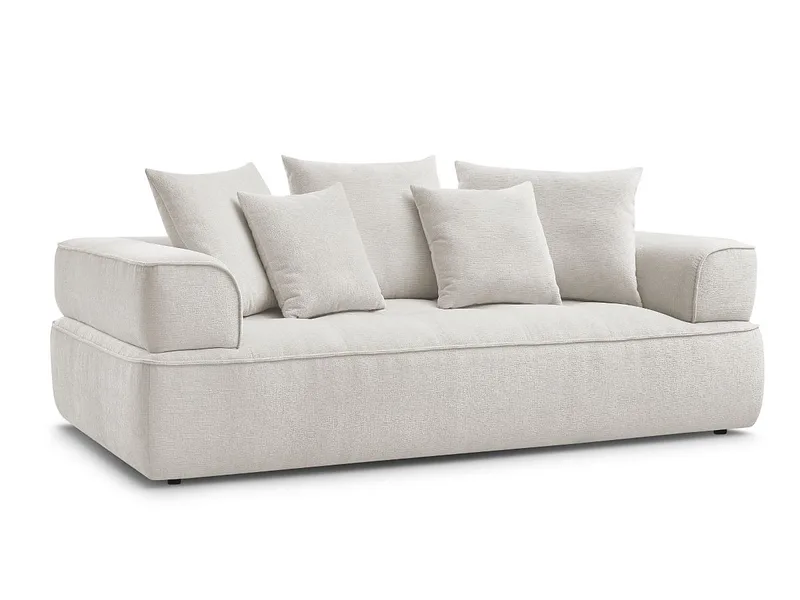 3er Sofa BOBOCHIC WHESLEY Stoff beige